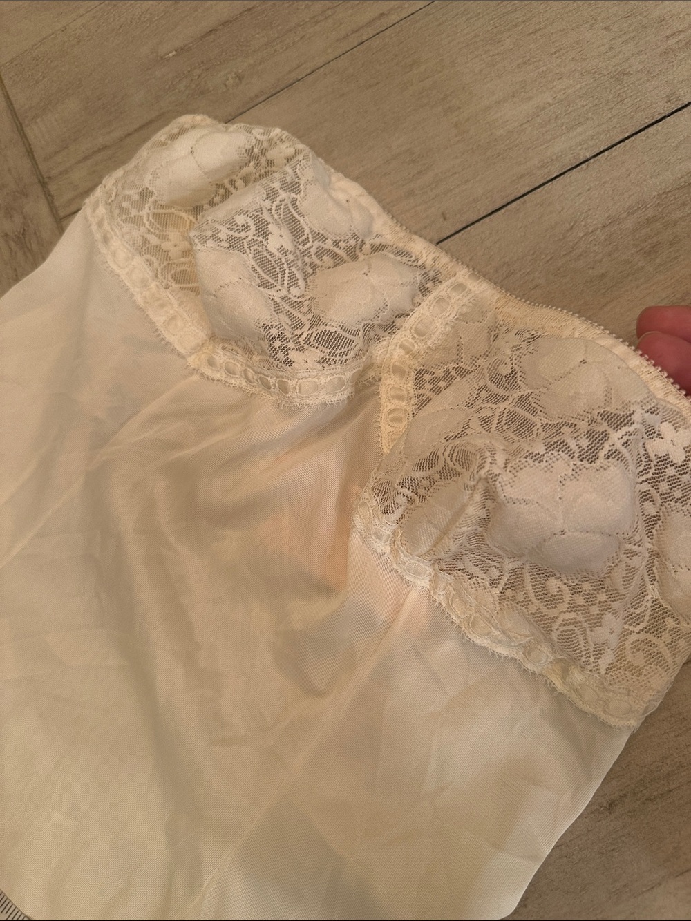 NWT Vintage 50-60s Lace Ivory Fairy Slip Ethereal Dress Size XSmall - Picture 12 of 14